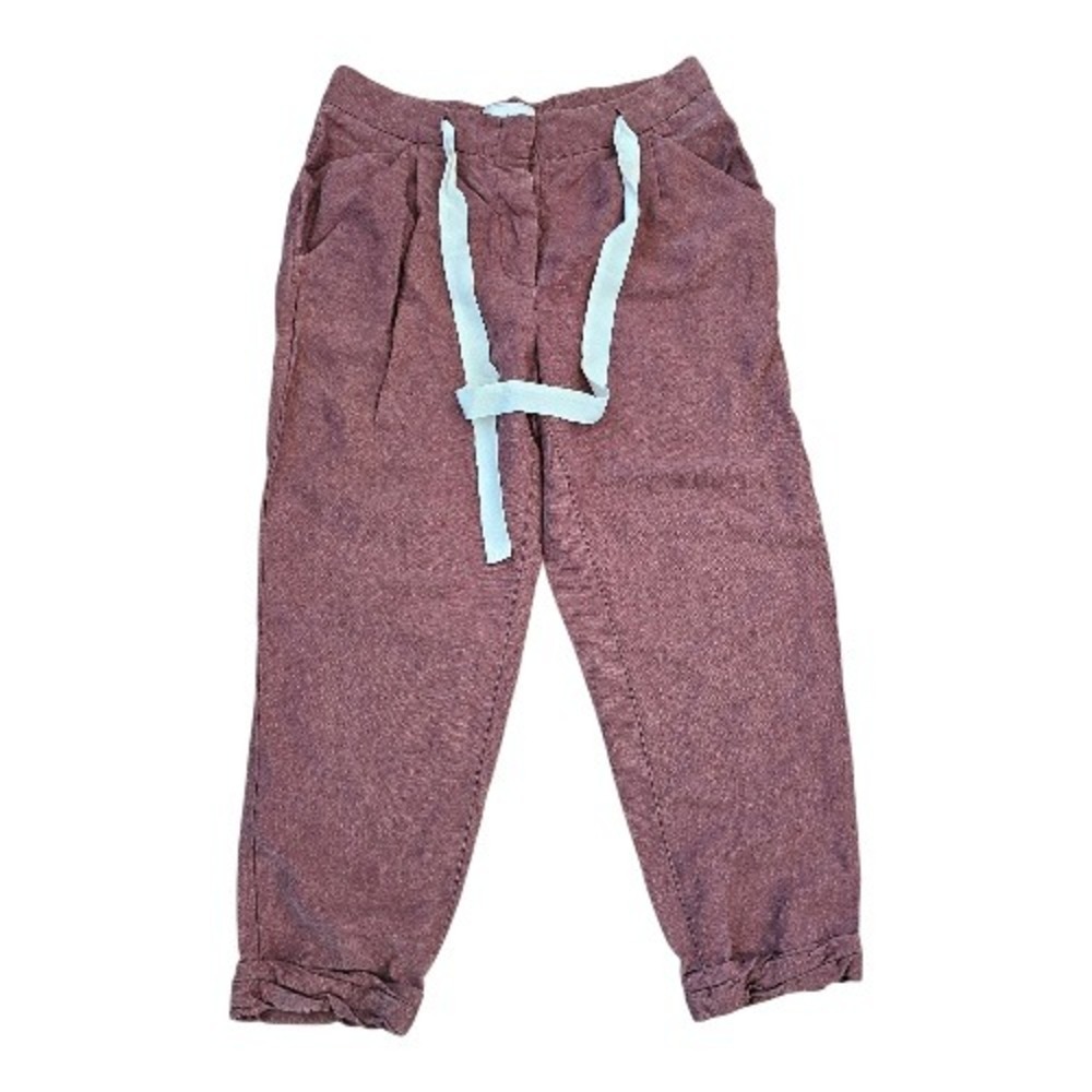 Wilfred Aritzia Chocolate Brown Lightweight Boho Cottagecore Linen Blend Pants6